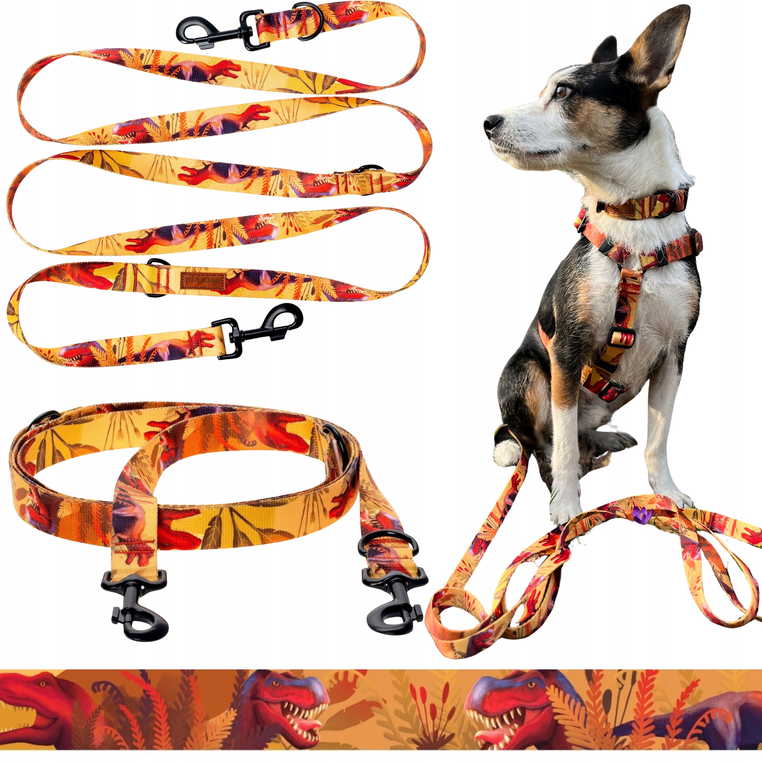 Levně Vodítko pro rychlé přepnutí 300 cm pro středního psa do 20 kg Ukory Dino