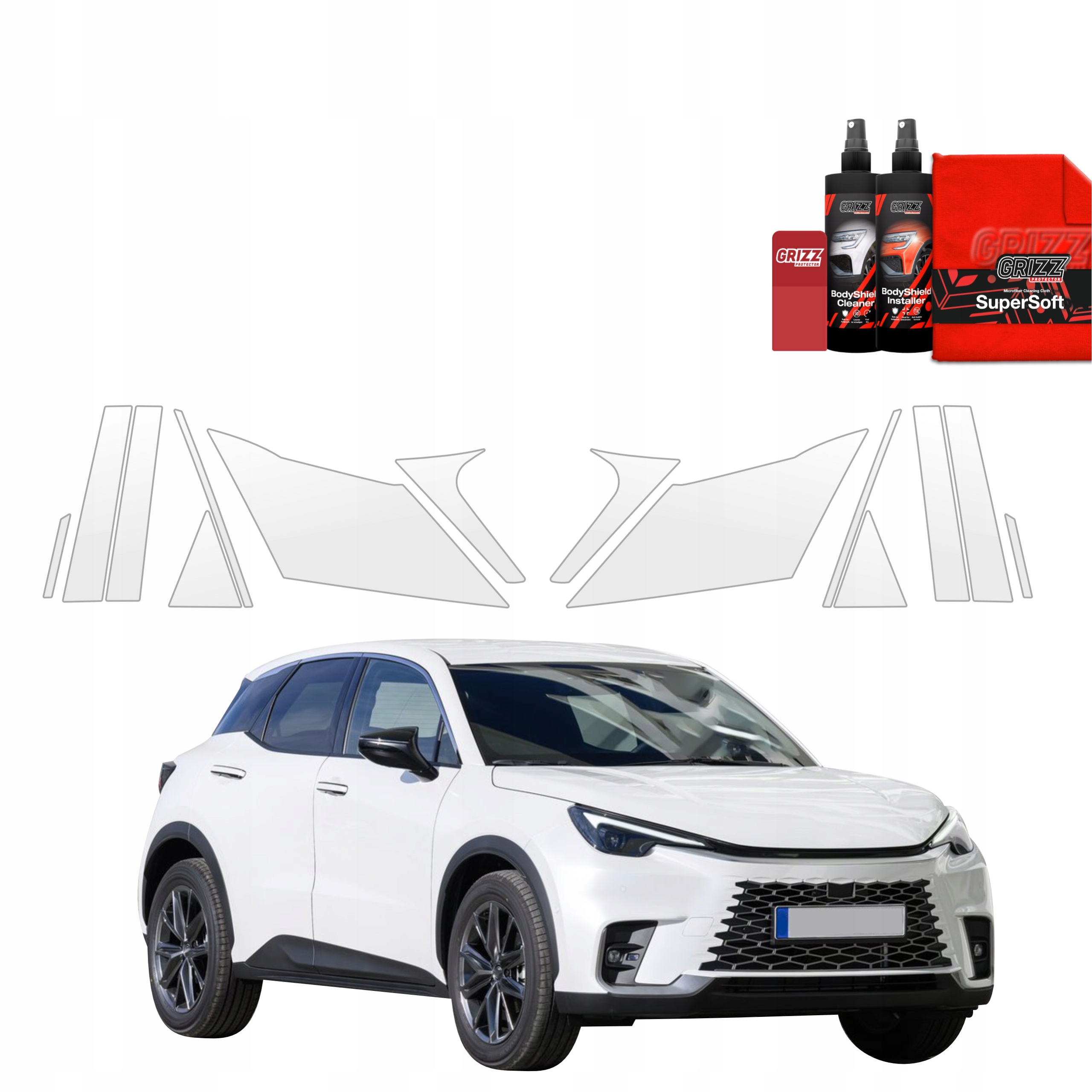 14v1 Fólie Ppf dýha na sloupky pro Lexus Lbx (2023-2025)