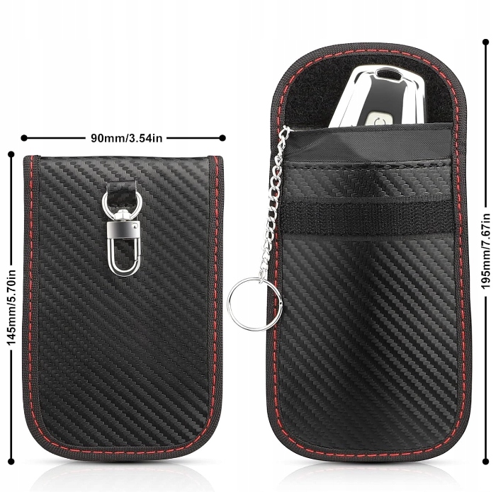 2X ETUI ANTYKRADZIEŻOWE POKROWIEC KLUCZYK KLUCZYKI KEYLESS KLATKA FARADAYA Producent inny