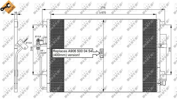 nrf 35849 конденсатор, радиатор кондиционера