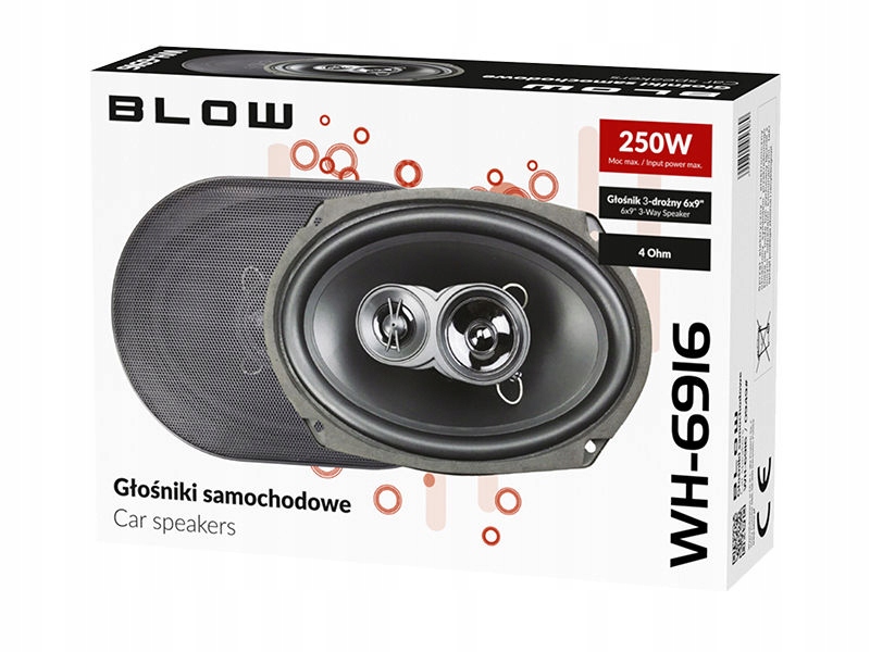 2x głośniki samochodowe 250W trójdrożne 6x9'' Blow Producent części Blow