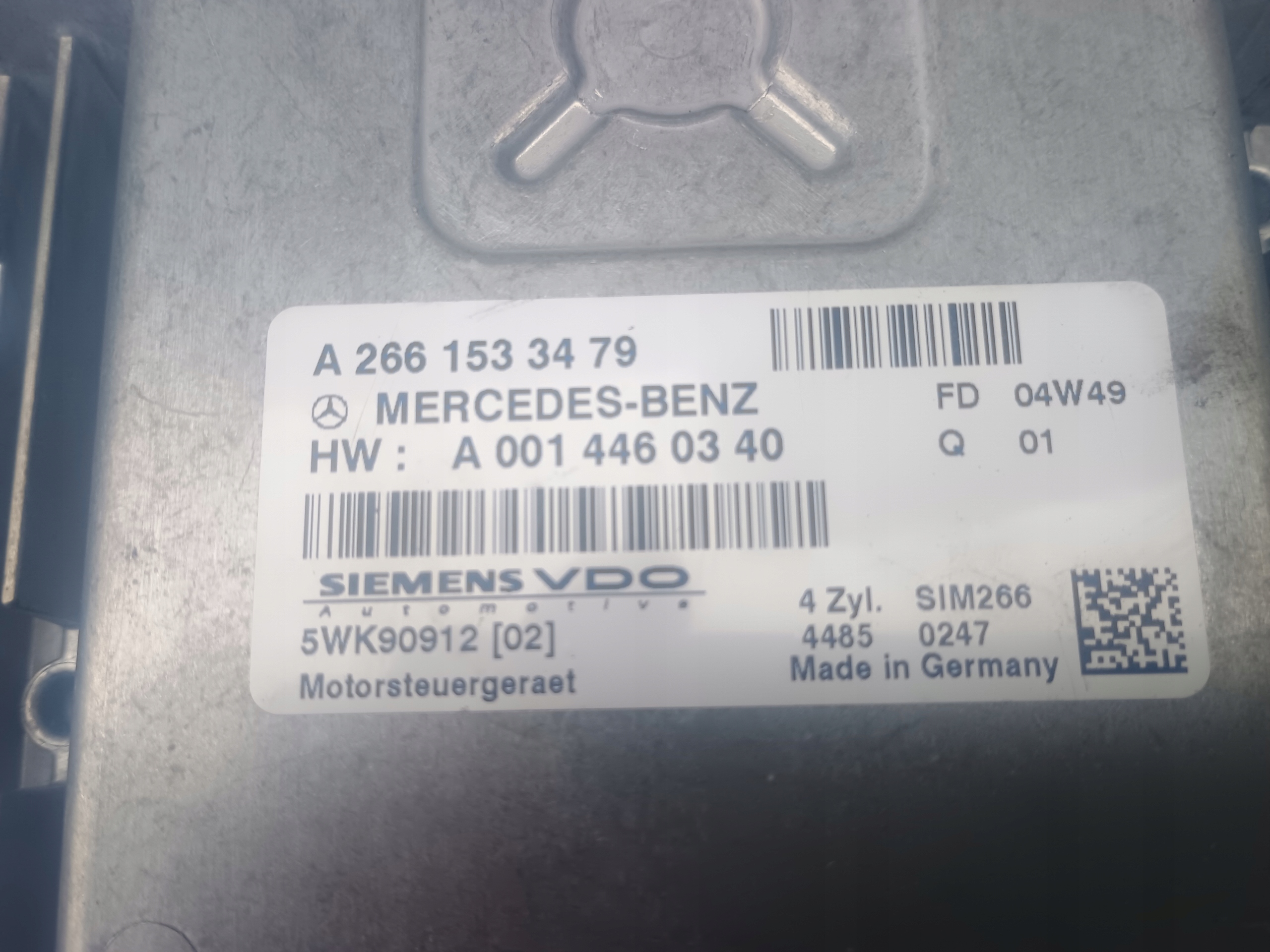 control unit of the engine A2661533479 MERCEDES