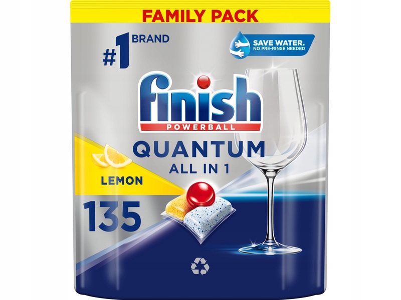 Kapsułki do zmywarek Finish Powerball Quantum Lemon 135 szt.