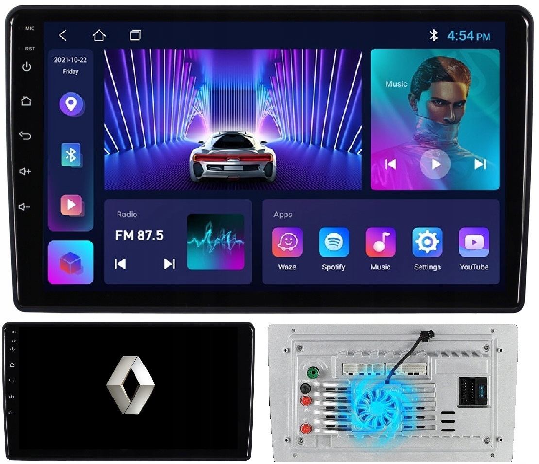 Radio Nawigacja Android Renault Trafic Opel Vivaro+kamera+wentylator 2/64GB