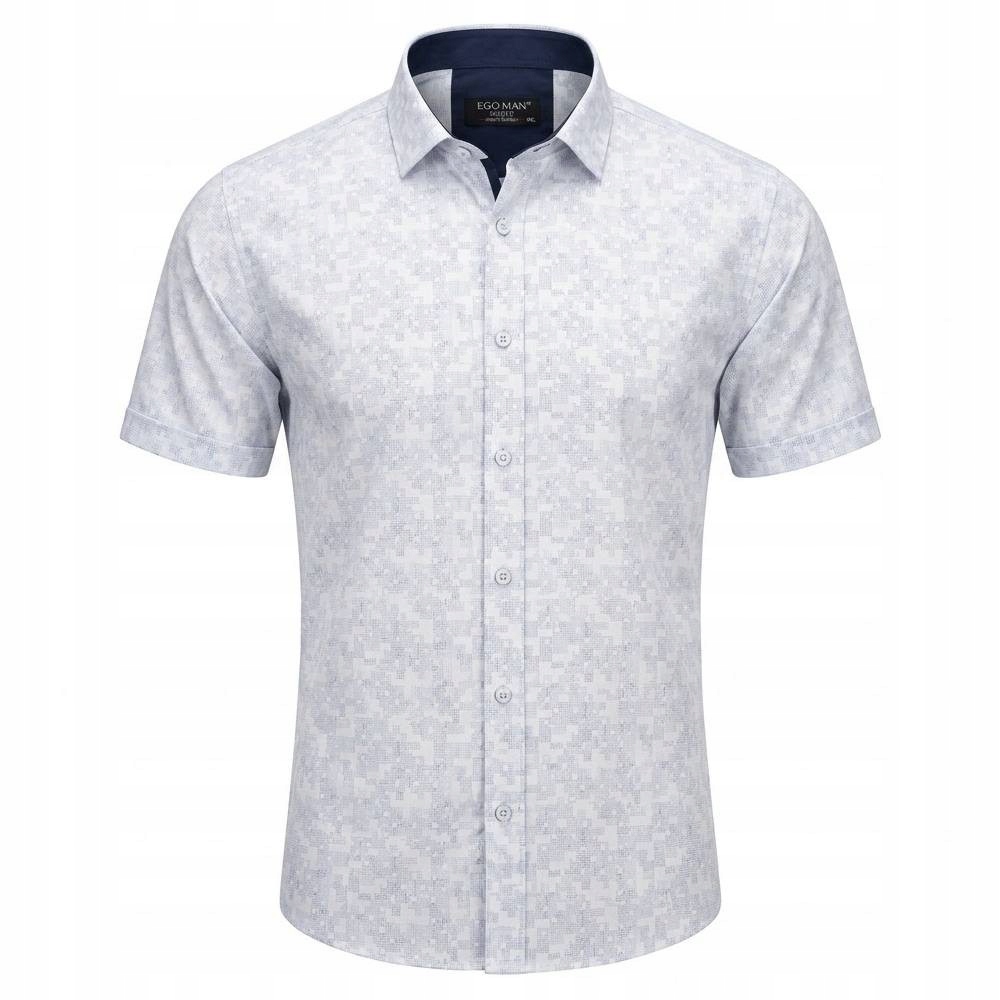 Ego Man košile pánská EKS327 regular fit krátký rukáv XL bílá