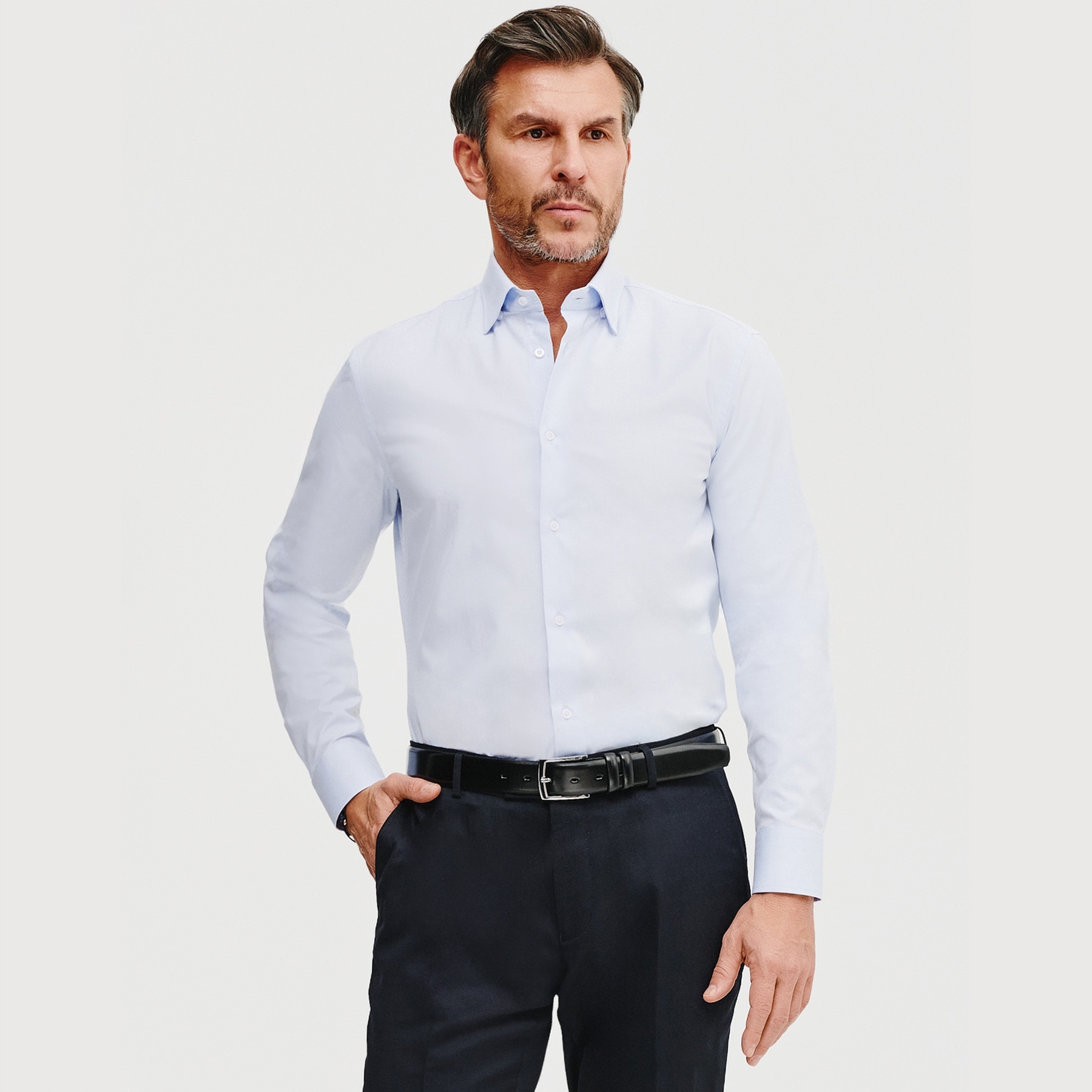 Hladká světle modrá pánská košile Pako Lorente vel 3XL