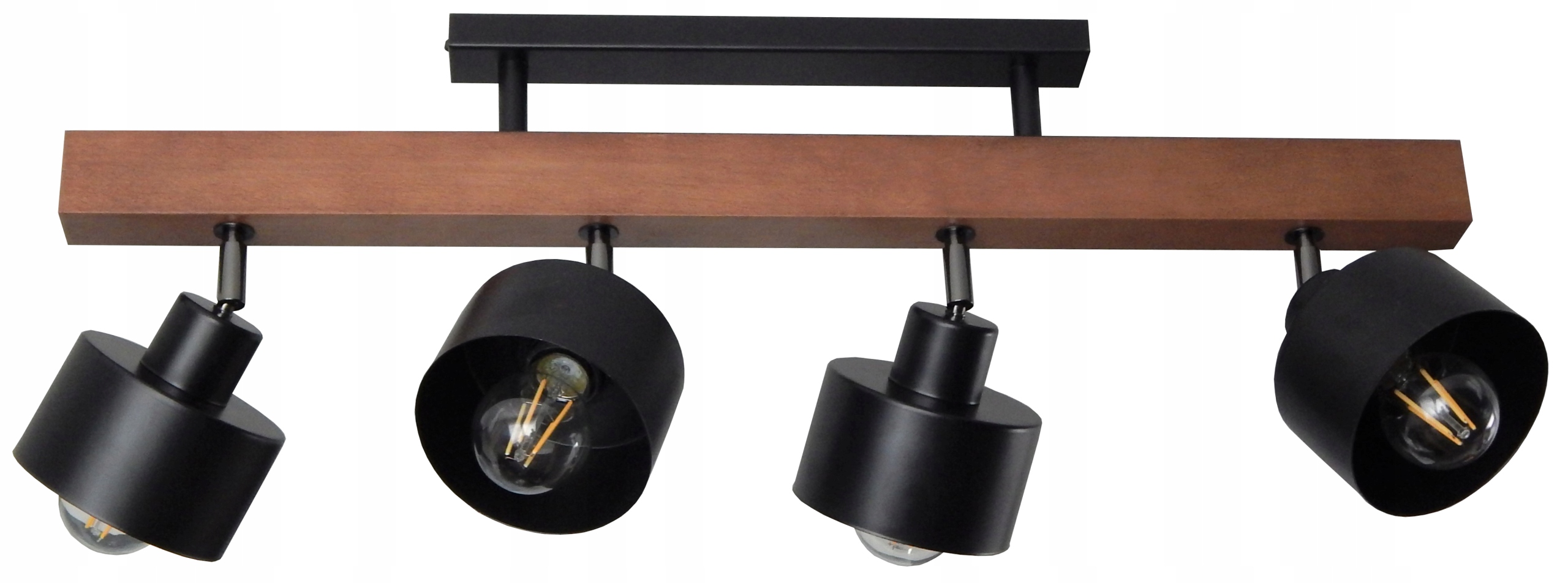 LAMPA PLAFON SUFITOWY ŻYRANDOL 015-4PR LED DREWNO SALON POKÓJ SYPIALNIA