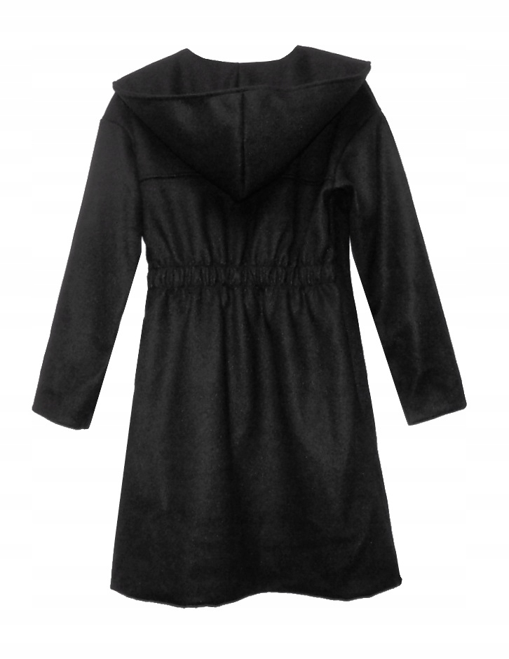 Dámský Kabát Lily Rose S Kapucí Černý Elegantní vel. M