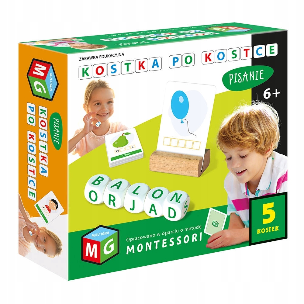Gra planszowa Multigra Kostka po kostce Pianie 5 kostek