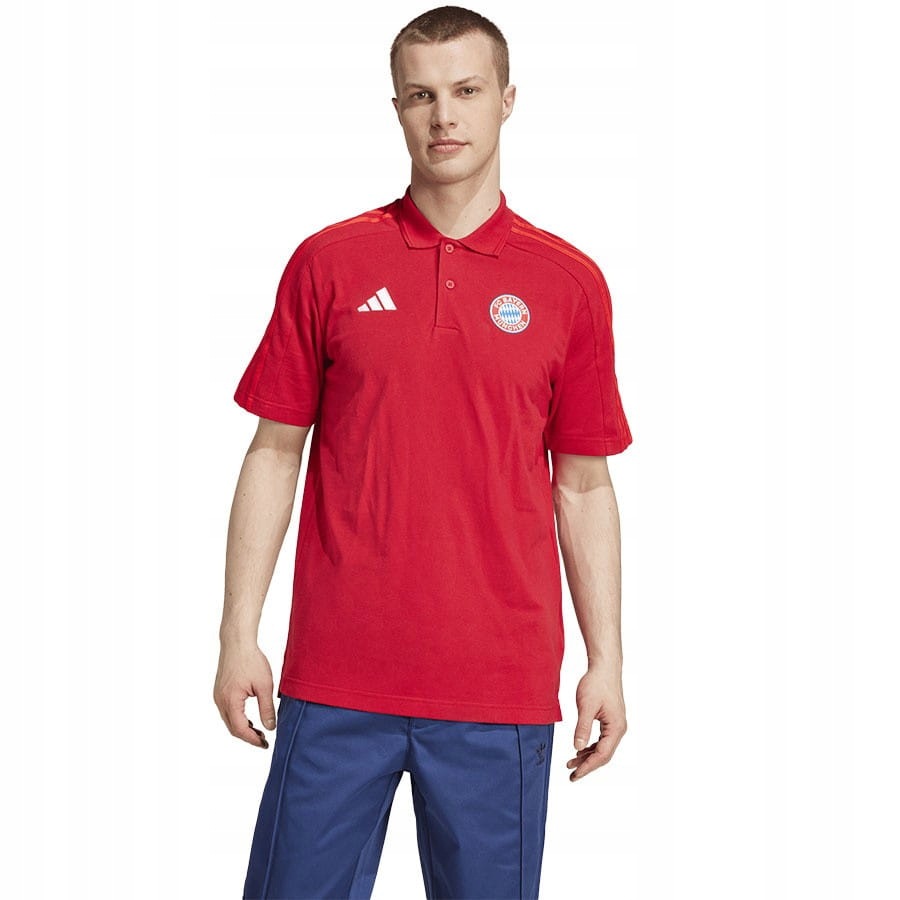 Koszulka polo adidas Fc Bayern Dna IT4145 Czerwony, XL