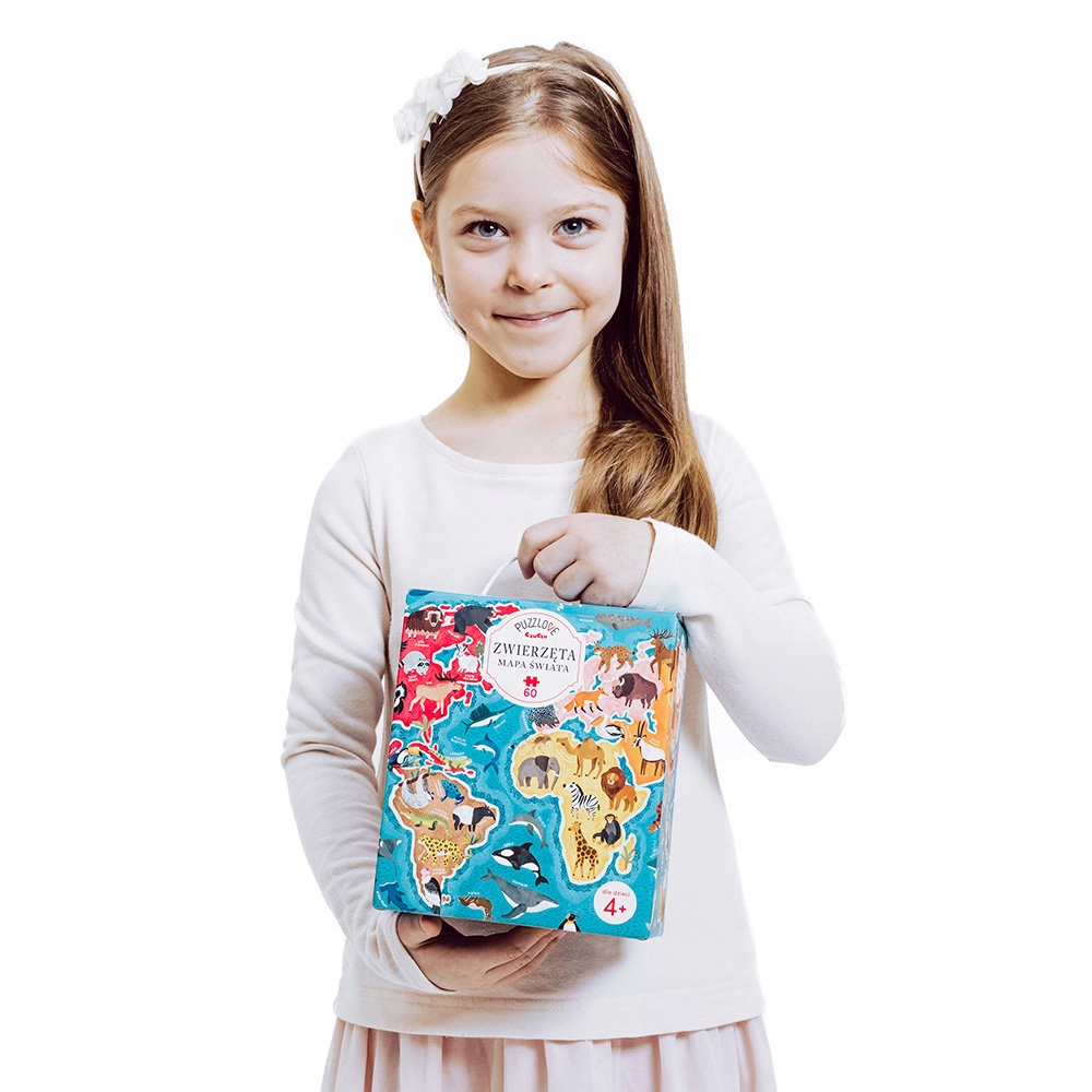 PUZZLOVE CZUCZU ZWIERZĘTA MAPA ŚWIATA 60 ELEM. 4+ Liczba elementów 60
