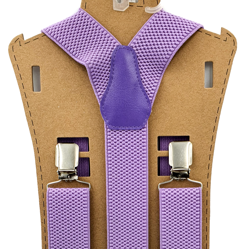 Fioletowa wrzosowa jednokolorowe szelki męskie Marka CGM