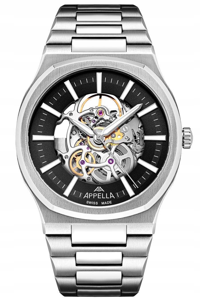 Nové Originální Pánské hodinky Appella L12006.5116ASQ Automatický skelet