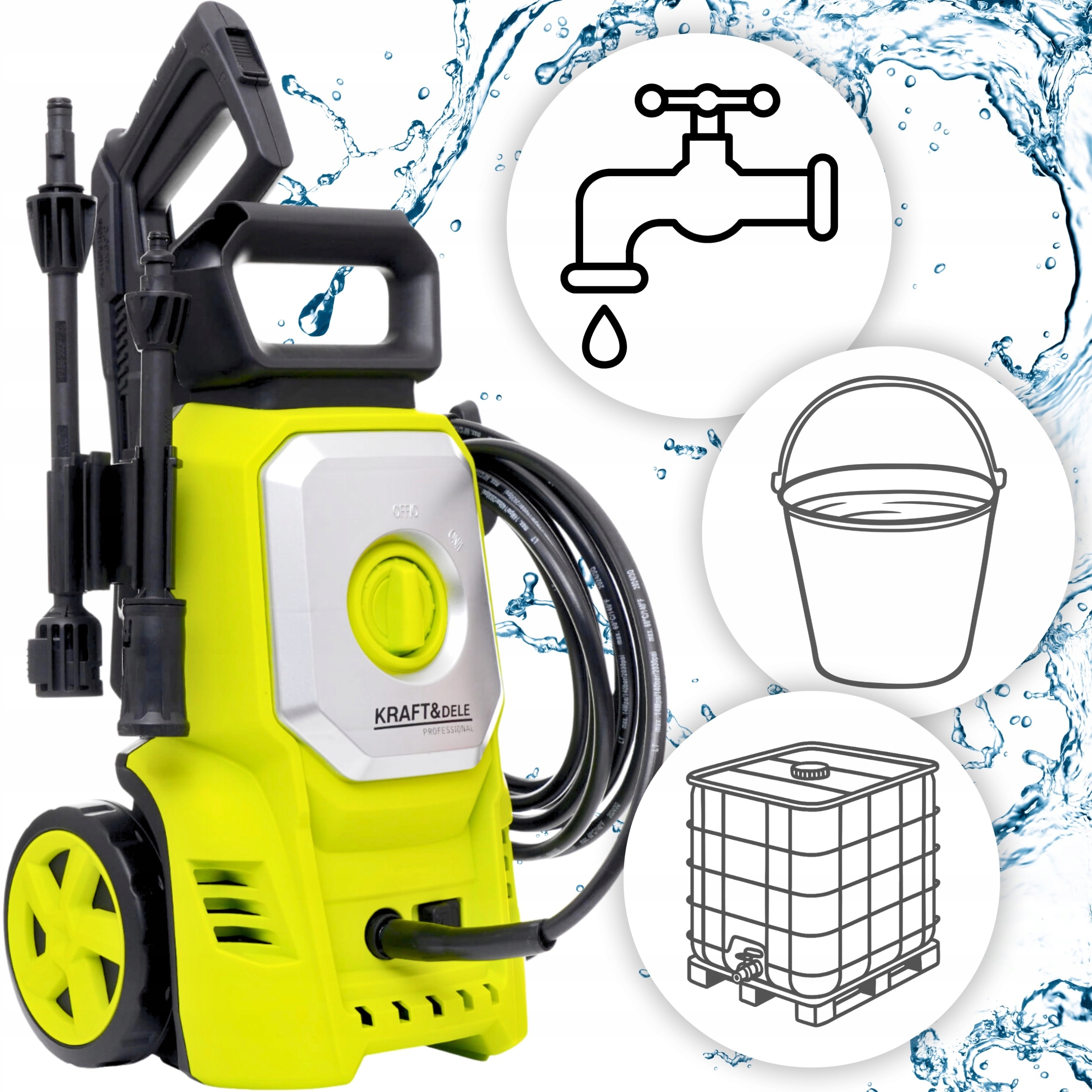 MYJKA CIŚNIENIOWA 250 BAR POMPA MOCNA SAMOSSĄCA INDUKCJA DUŻY ZESTAW 2500W Waga produktu z opakowaniem jednostkowym 8 kg