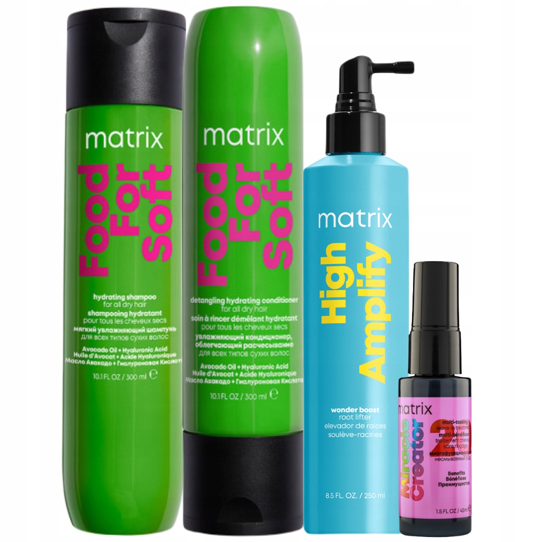 Matrix Food For Soft szampon do włosów, odżywka, spray Zestaw