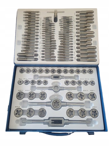 Sada závitníků a nářezů pro kalibrátory 110 ks kufr