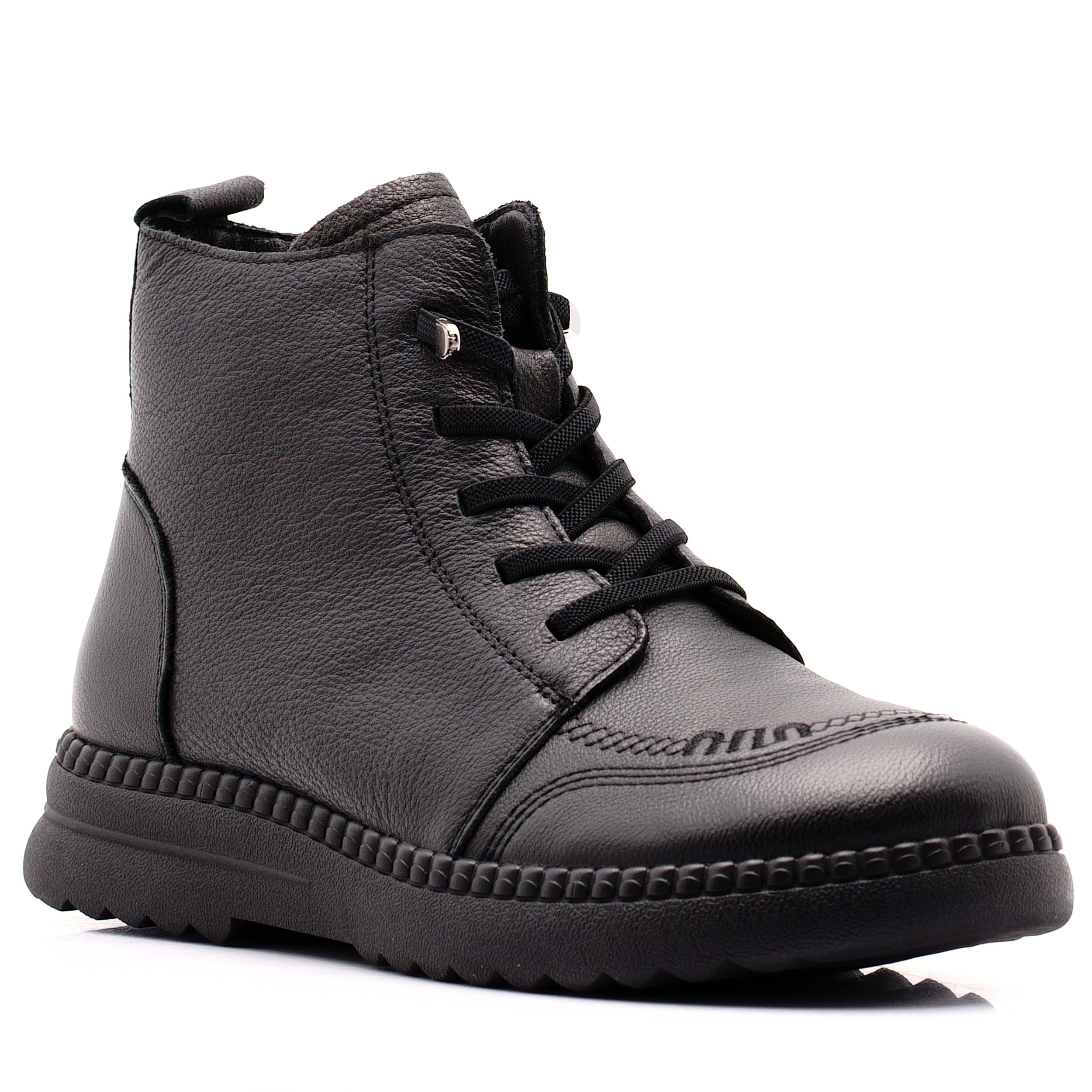 Vinceza Skórzane Botki Barefoot Buty Zimowe Damskie Czarne 107249 40