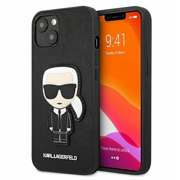 Karl Lagerfeld KLHCP13SOKPK Etui Saffiano Do Iphone 13 Mini 5,4 Karls Patch