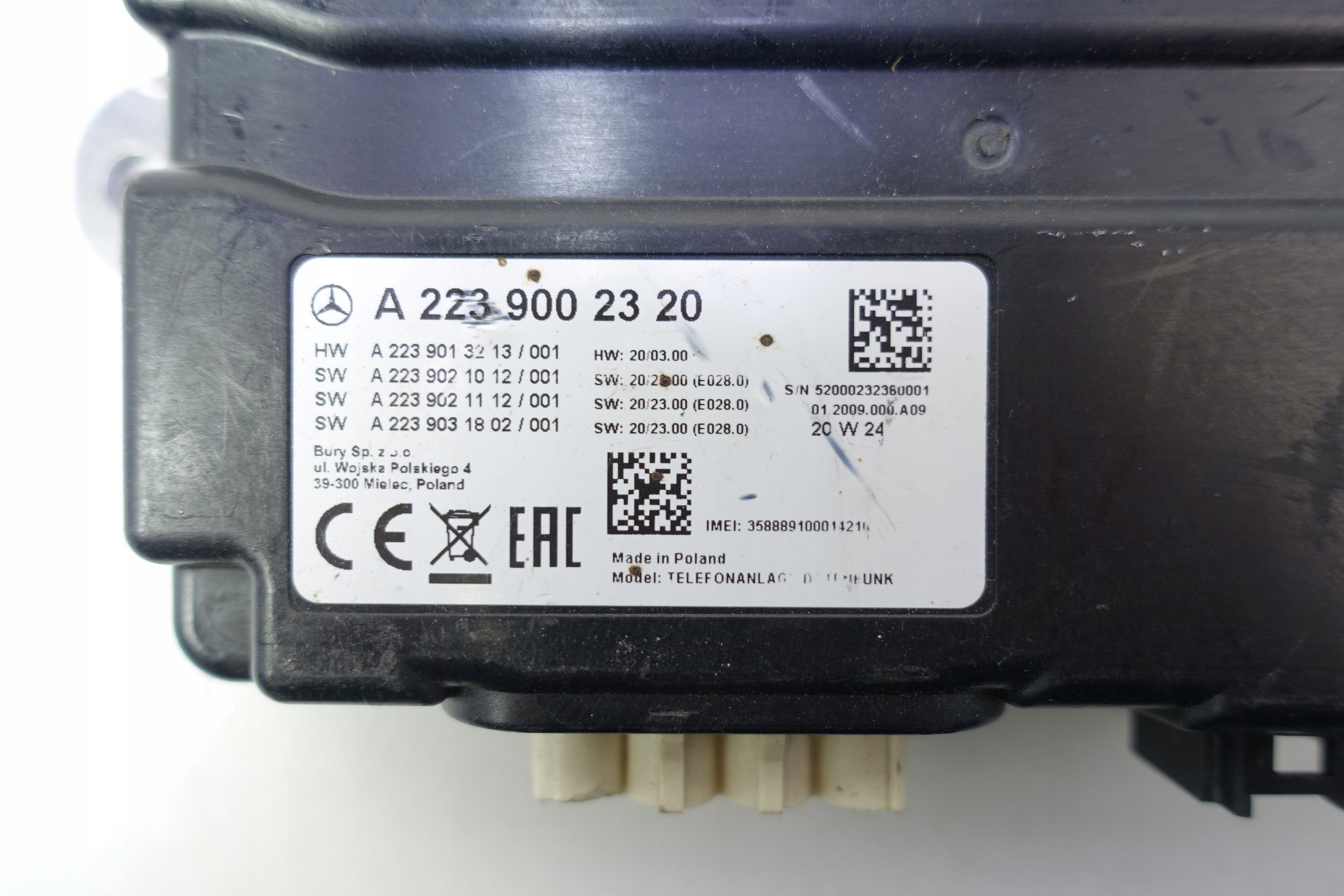 module control unit MERCEDES S W223 A2239002320