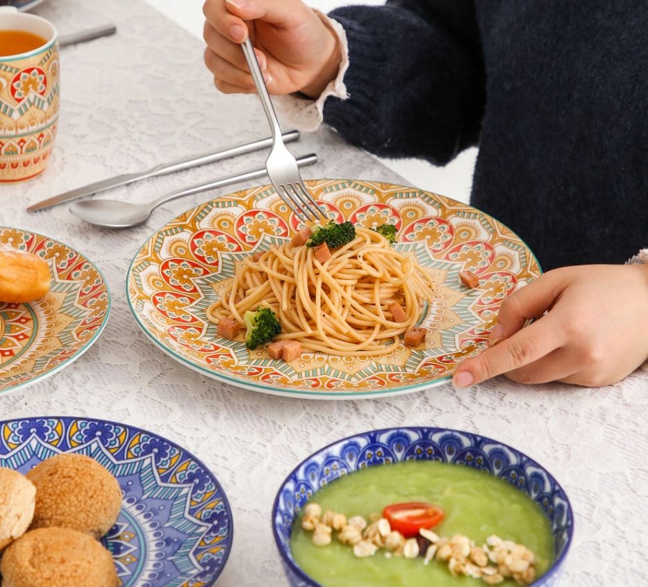 VANCASSO MANDALA zastawa obiadowa dla 4 osób/16szt Kształt Okrągły