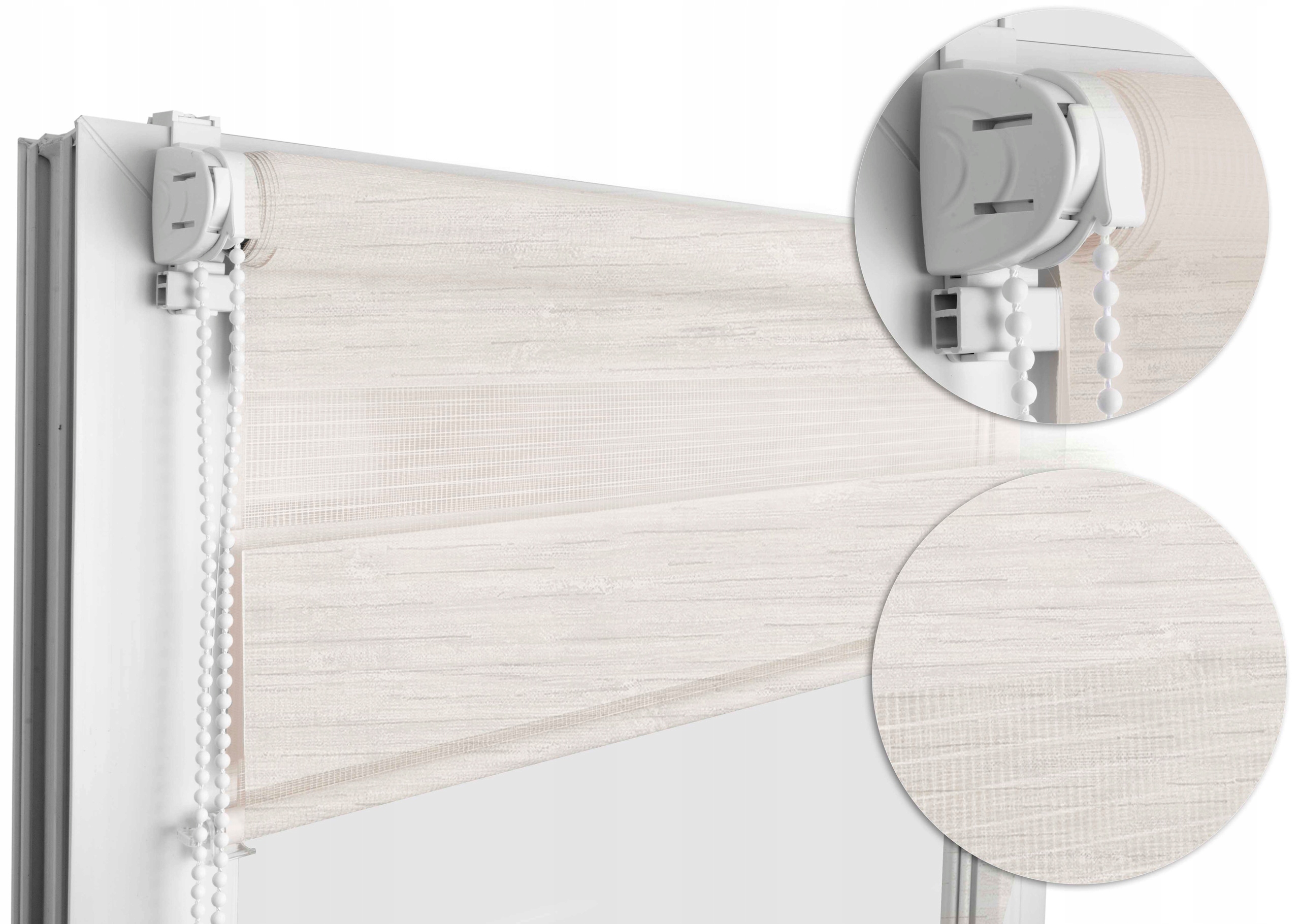 

mini Roleta Len Dzień Noc z napinaczem 62 x 150 cm