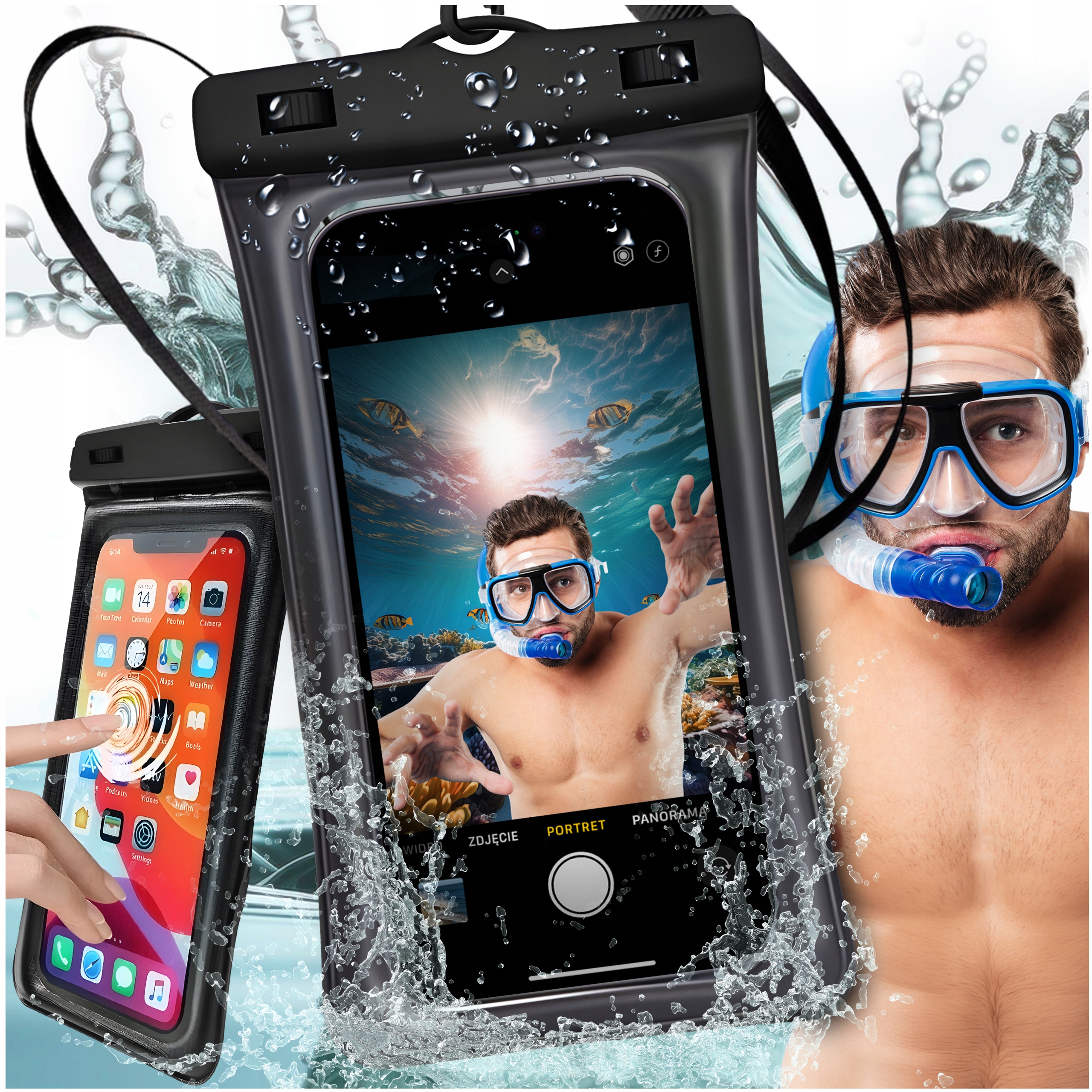 ETUI NA TELEFON WODOODPORNE POKROWIEC NA BASEN WODĘ PLAŻĘ CASE WODOSZCZELNE