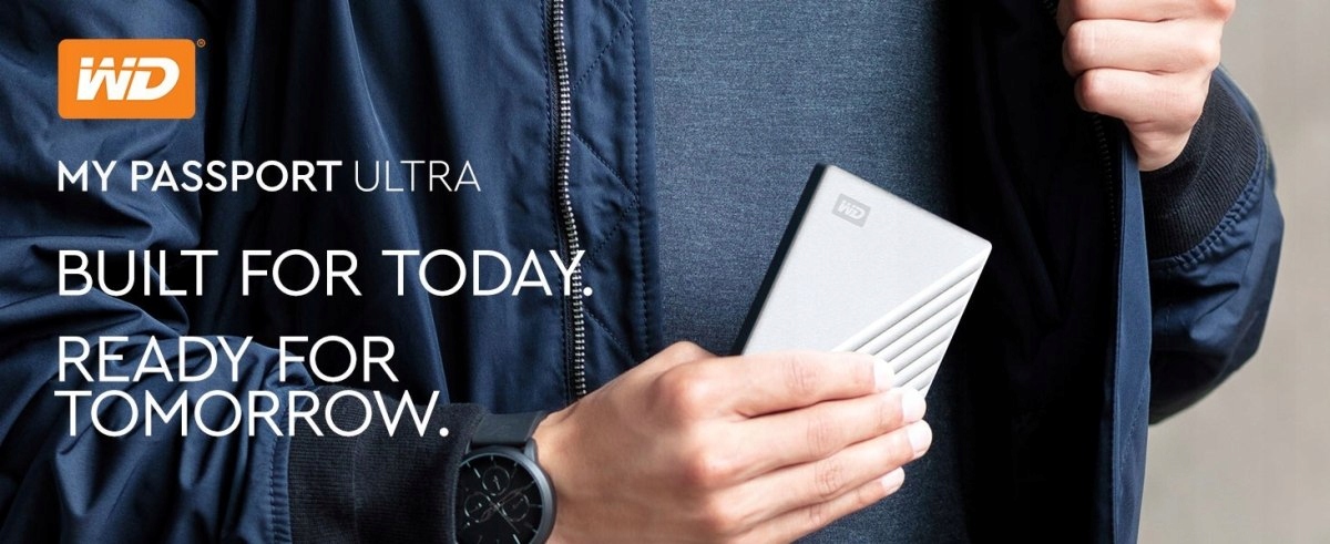 Dysk zewnętrzny HDD WD MyPassport Ultra 2TB WDBC3C0020BSL-WESN Szerokość 81 mm