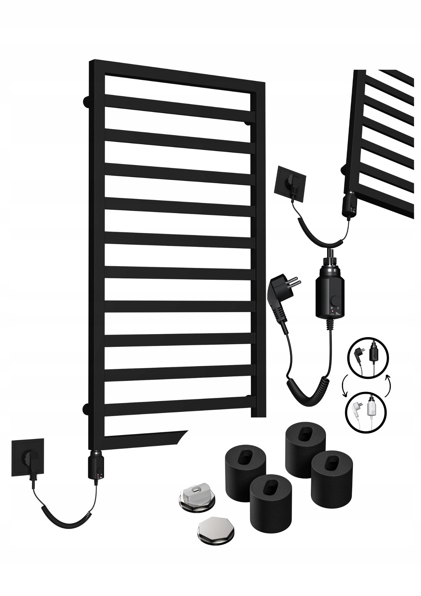 Elektrický ohrievač Loft-m 1240/530 Čierny Mat ohrievač