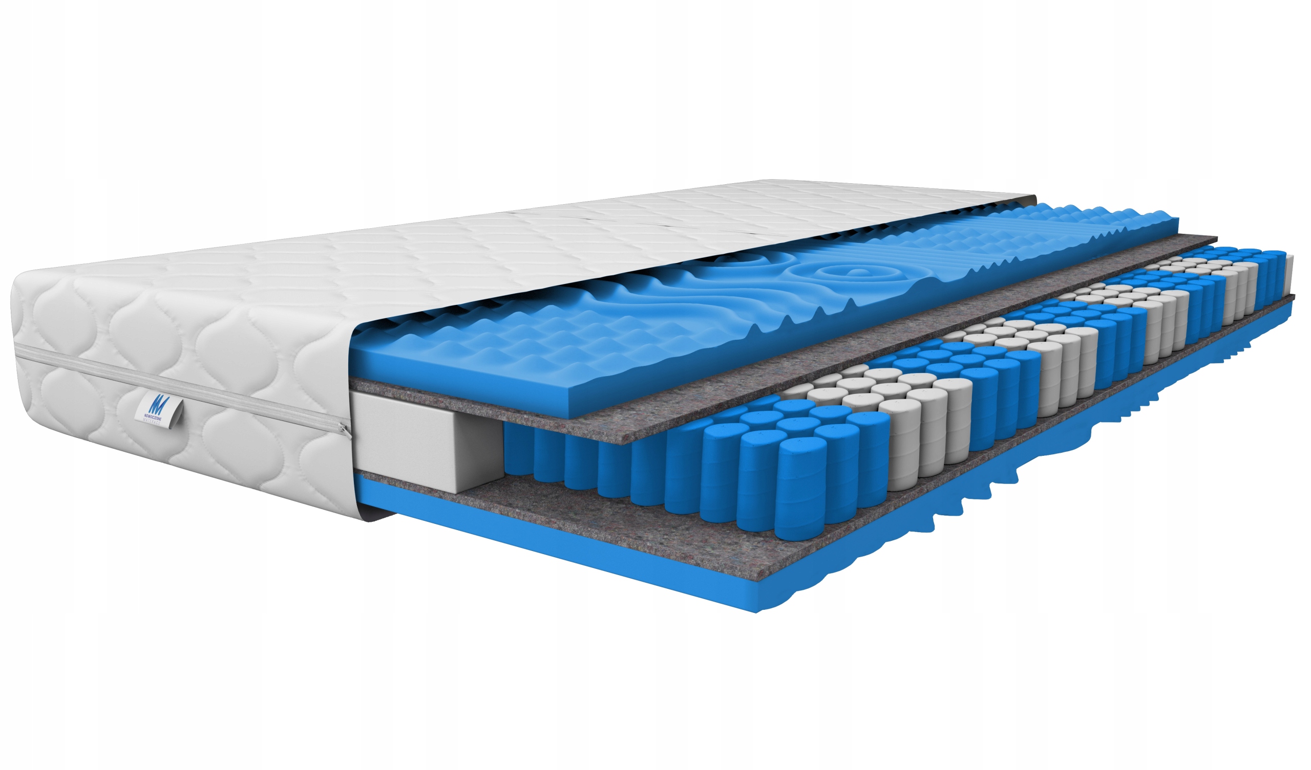 Materac sprężynowy kieszeniowy ortopedyczny dwustronny 160x200 Pokrowiec H3