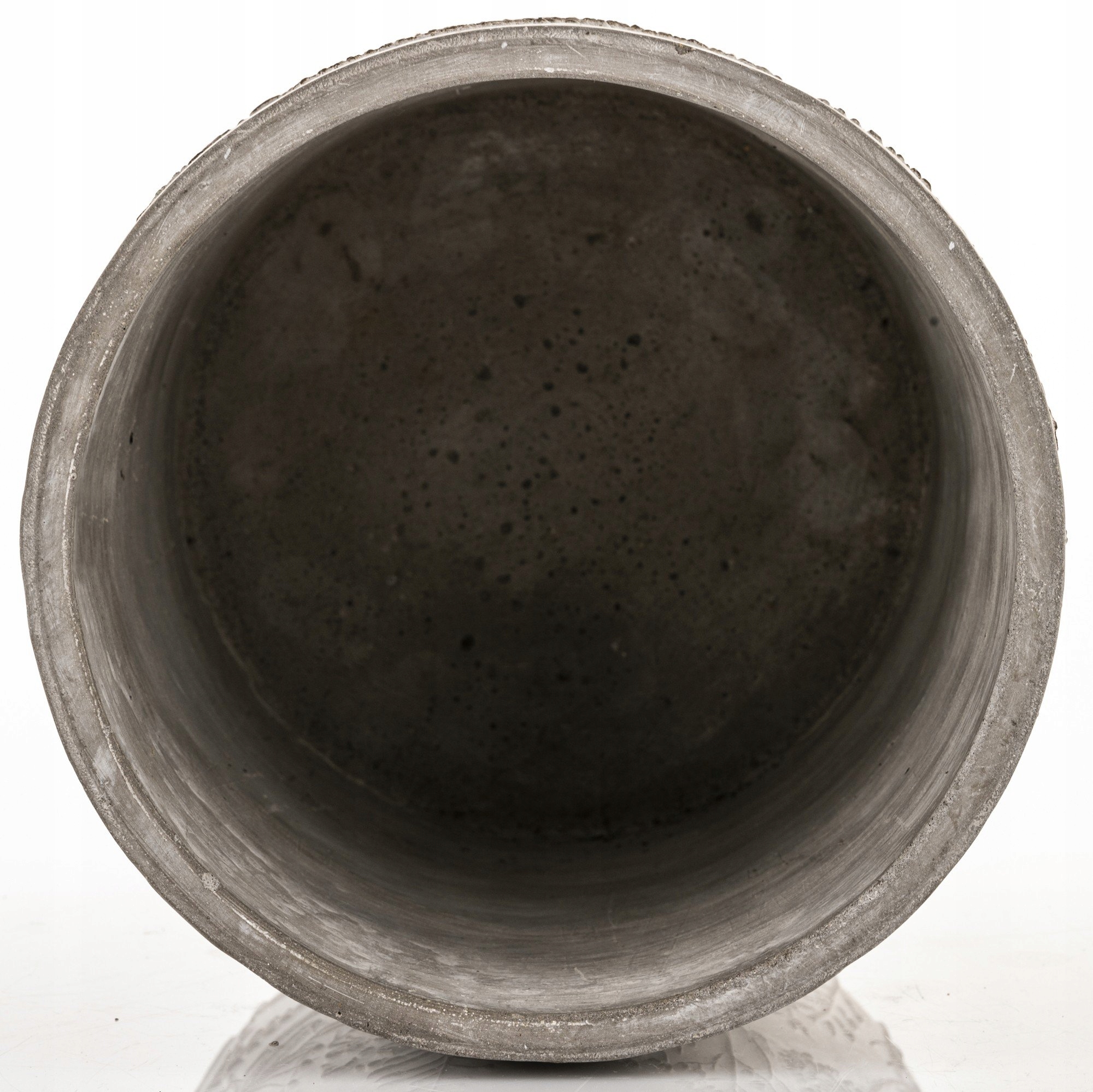 OSŁONKA SZARA DONICZKA KWIATY DMUCHAWCE Ø 18 CM Materiał beton