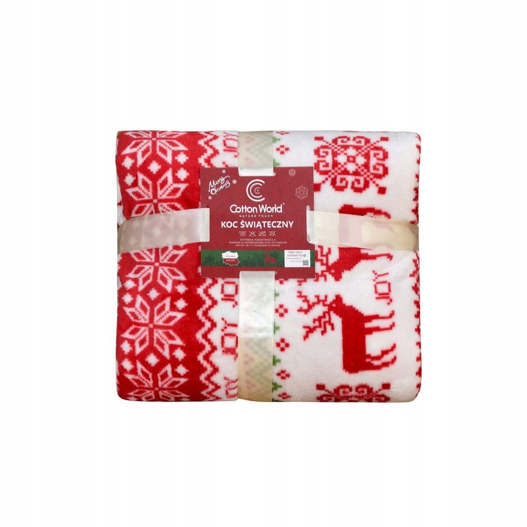 Vánoční deka 160x200 sobi hvězdičky Vánoční fleecová přikrývka