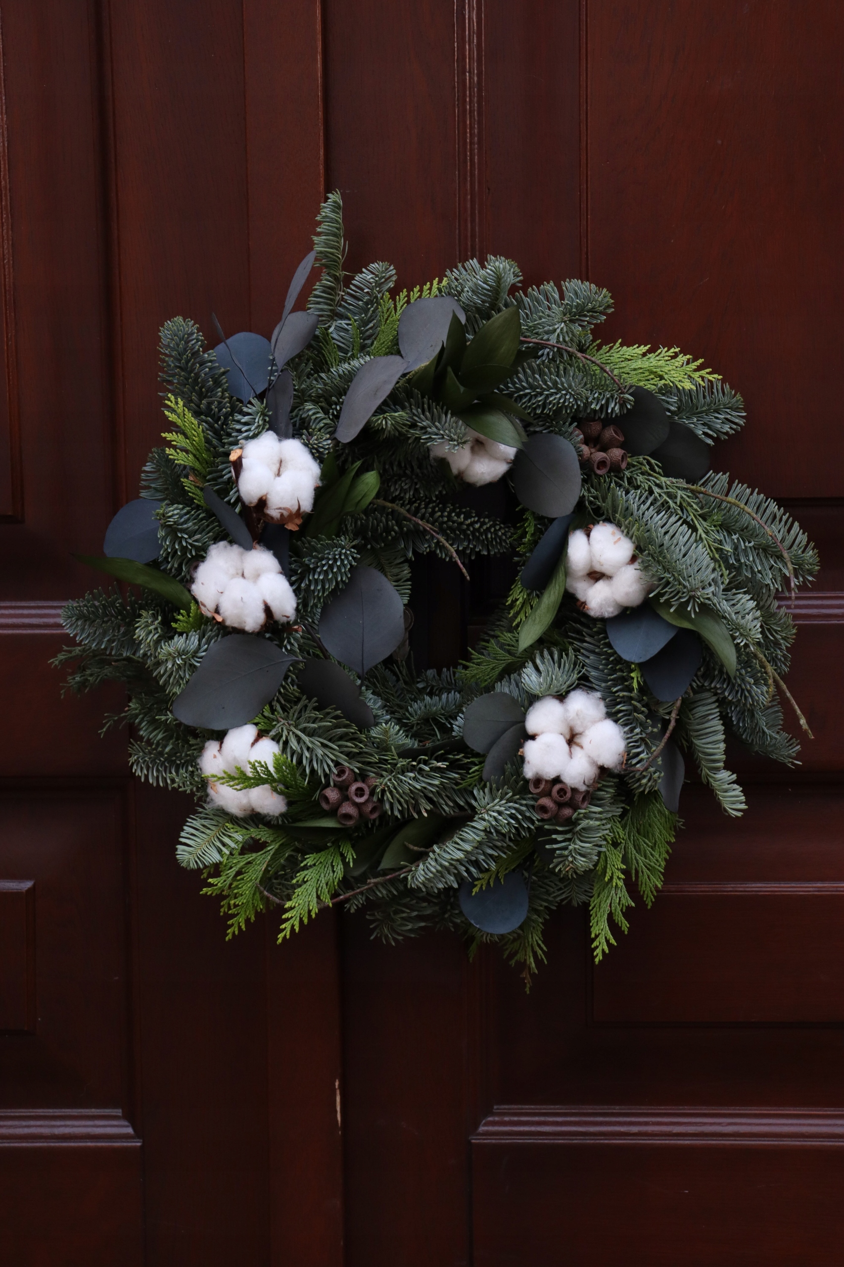 Vianočný veniec z prírodnej jedle Nobilis, veniec 40 cm, Vianoce