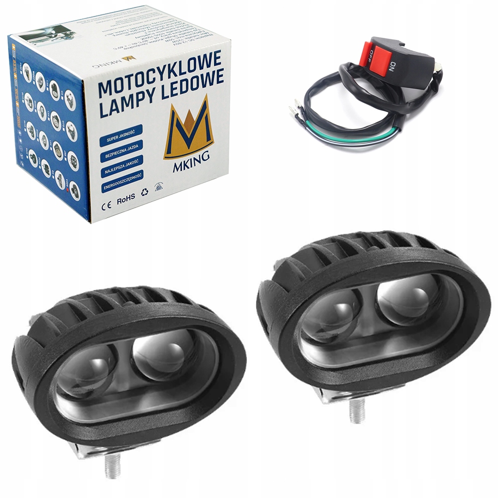 

Halogeny motocyklowe lampy reflektory lightbar Led