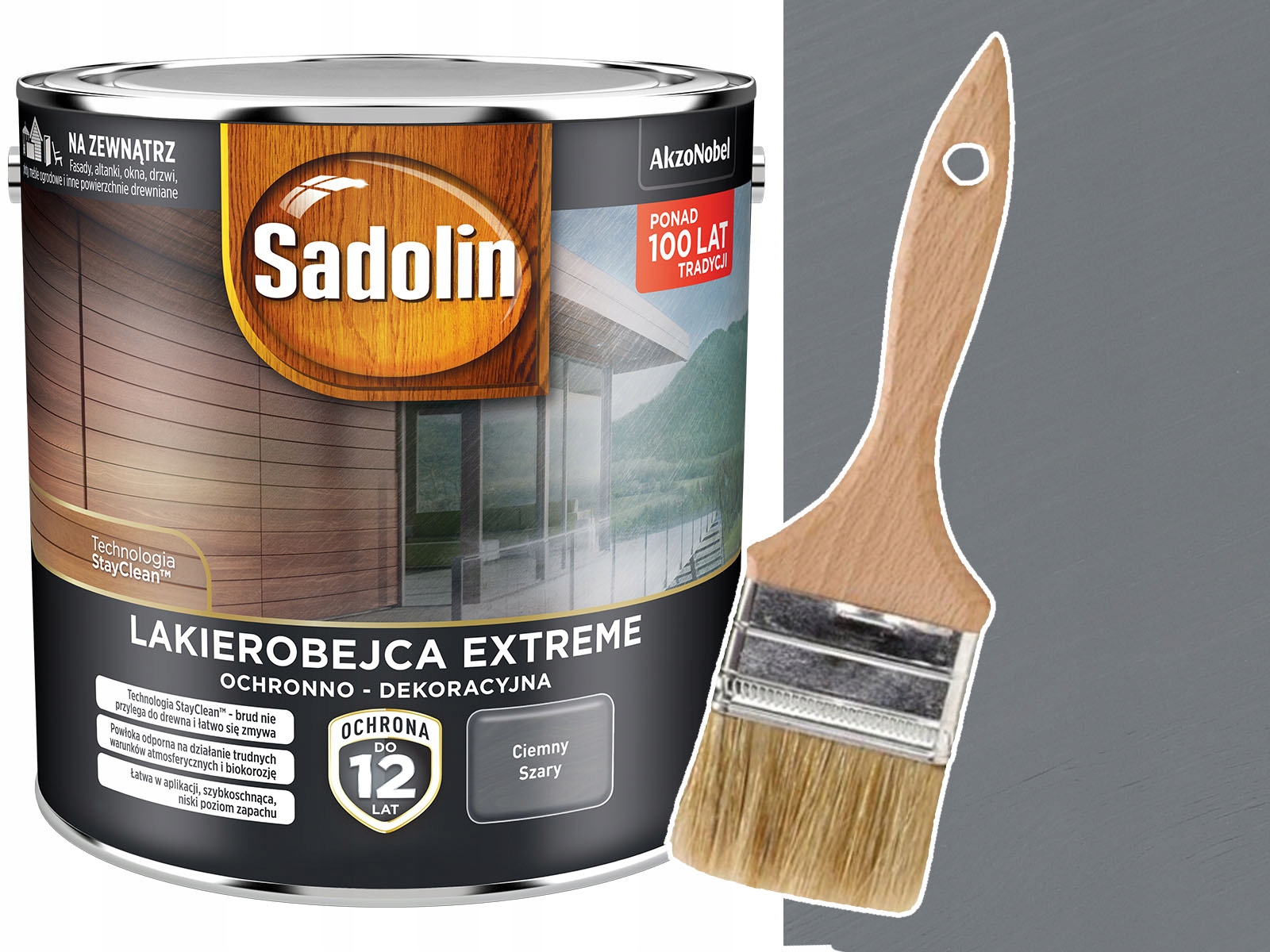 

Sadolin Lakierobejca Extreme Ciemny Szary 2,5L