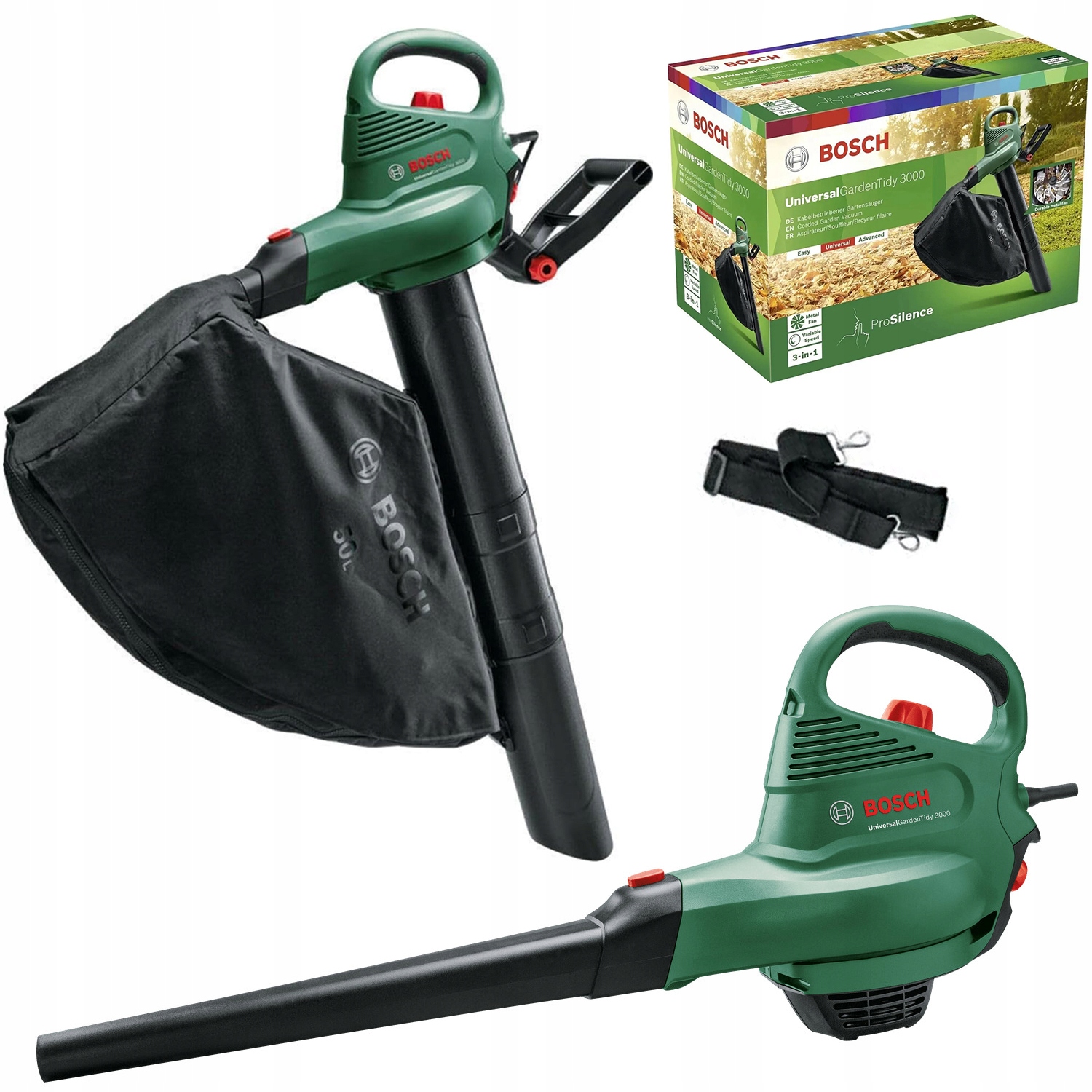 Bosch Universal Garden Tidy 3000 dmuchawa do liści odkurzacz 3000W
