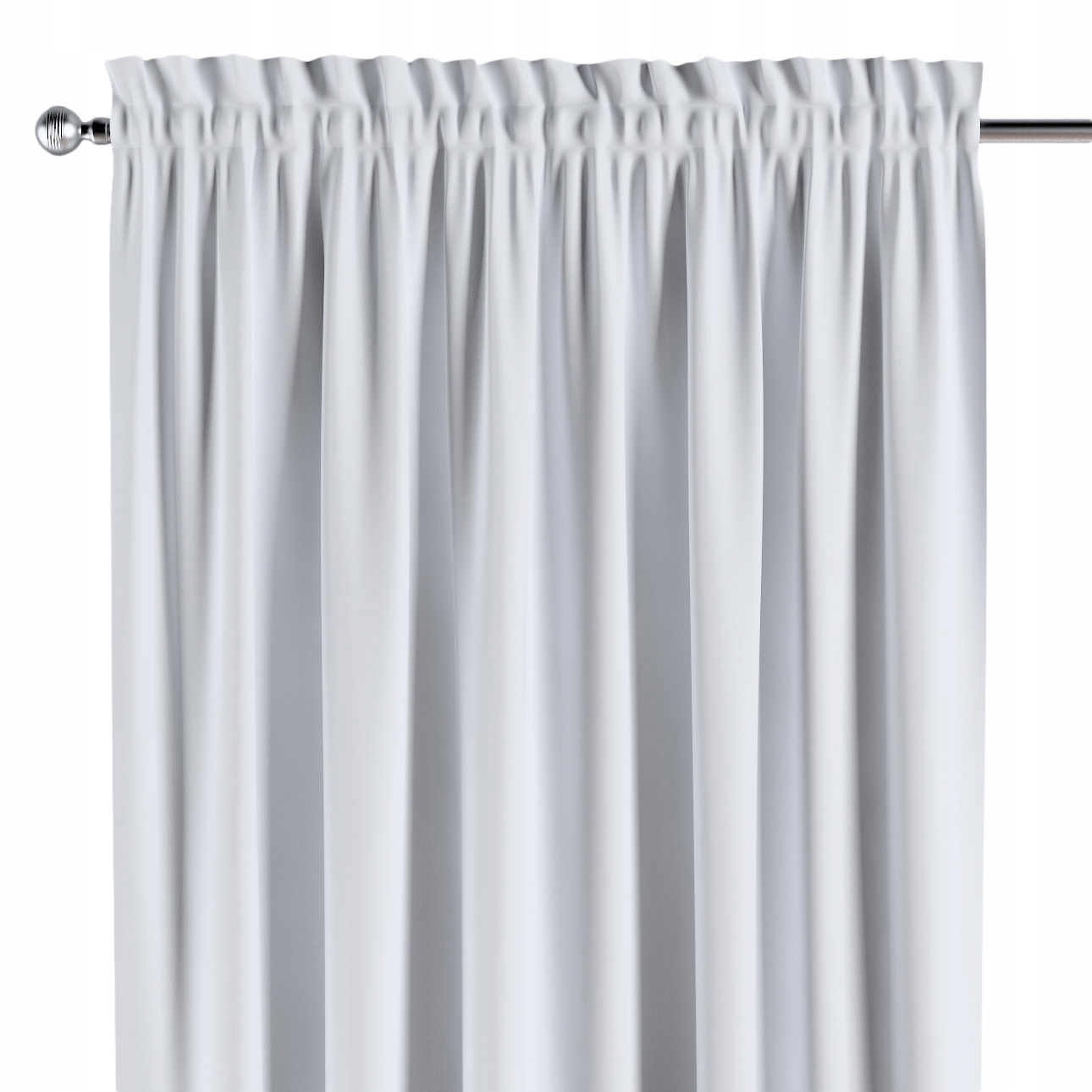 Záves na kanáli s ofinou 1 ks 130x245 cm biely