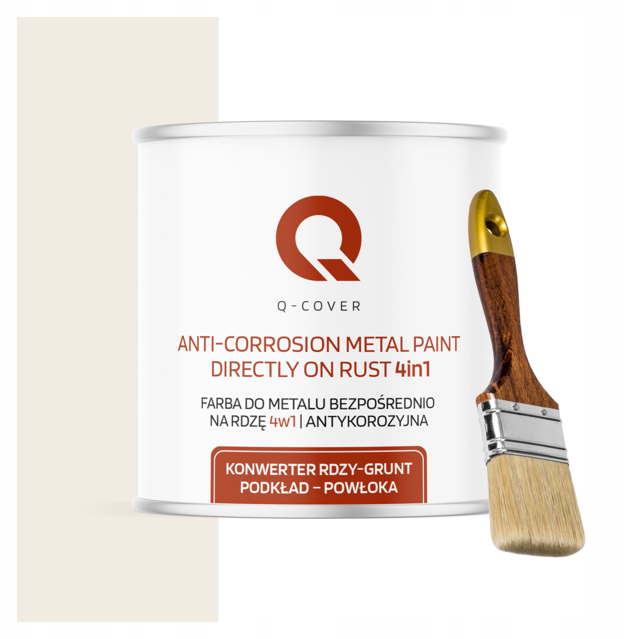 Farba na kov Antikorózna 2.5L Polomatná Farba Biela Alpská Štetec