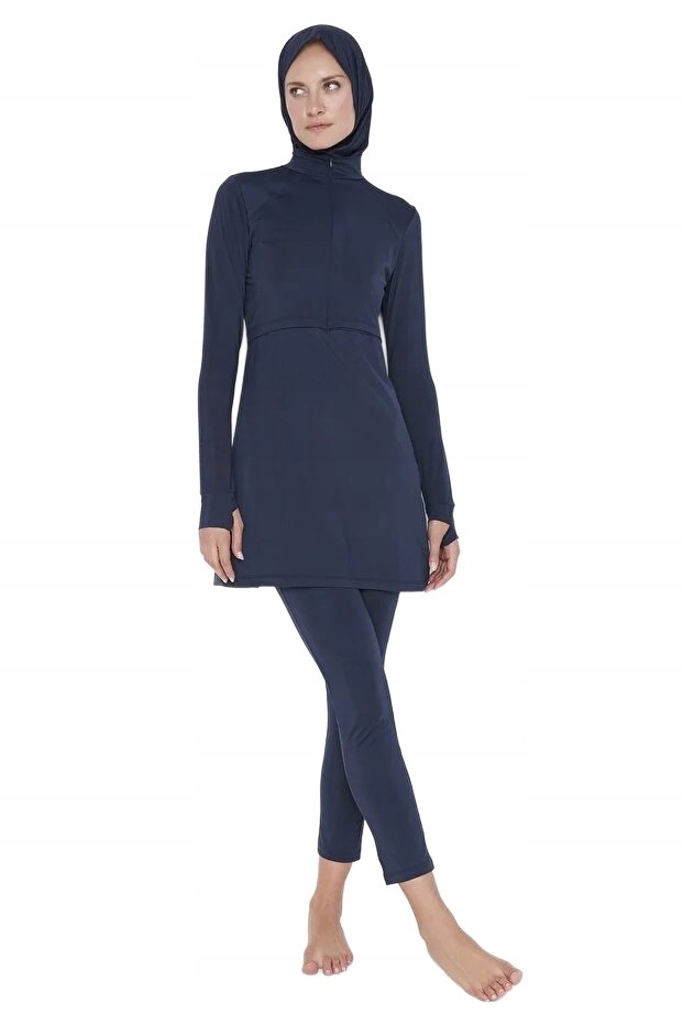 Trendyol Jednodílné Tmavě Modré Plavky S Dlouhým Rukávem 40 5EA