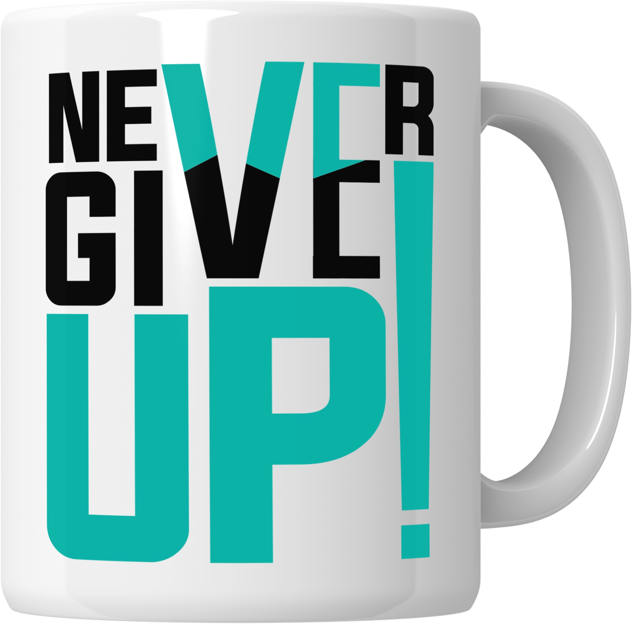 

Kubek Never Give Up Śmieszny 330 ML