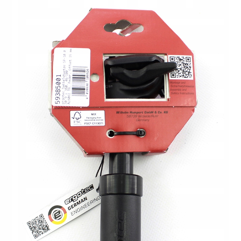 AMORTYZOWANA sztyca podsiodłowa ERGOTEC 30,9mm 350 Model SP-10.0