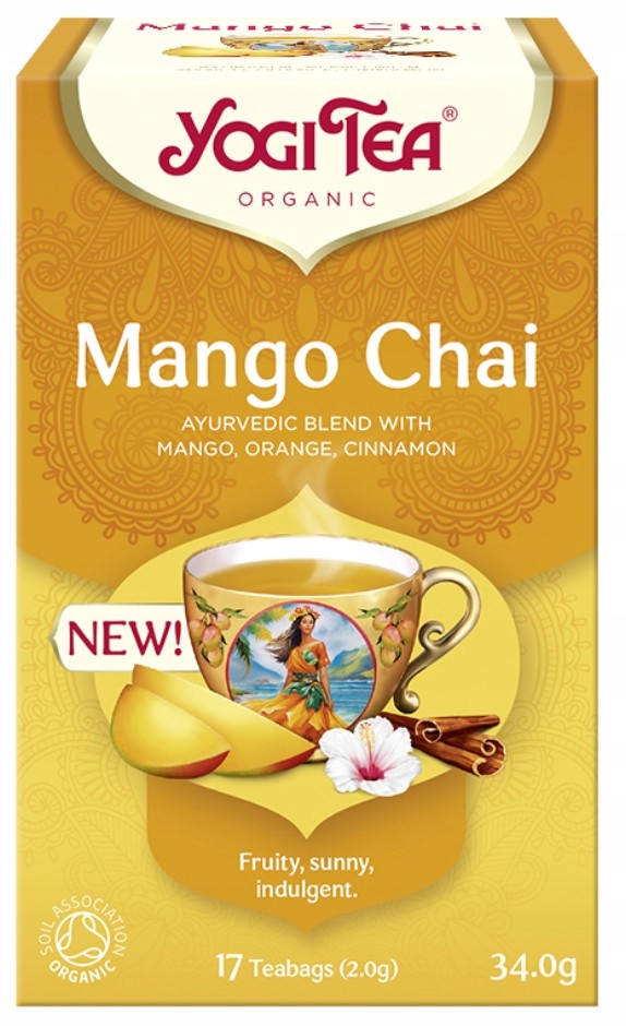 Levně Čaj Mango Chai Bio (17 x 2 g) 34 g Yogi Tea