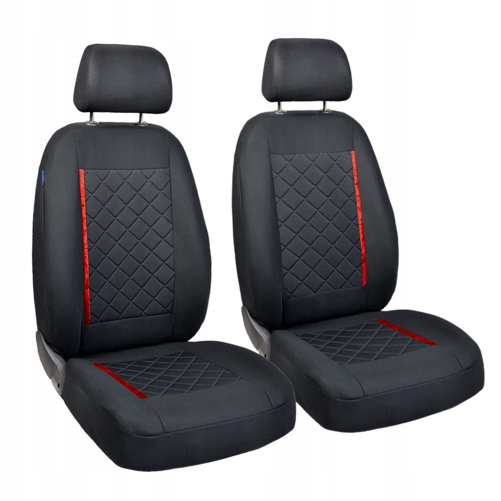 Potahy na přední sedadla – svislý červený pruh Mitsubishi Outlander