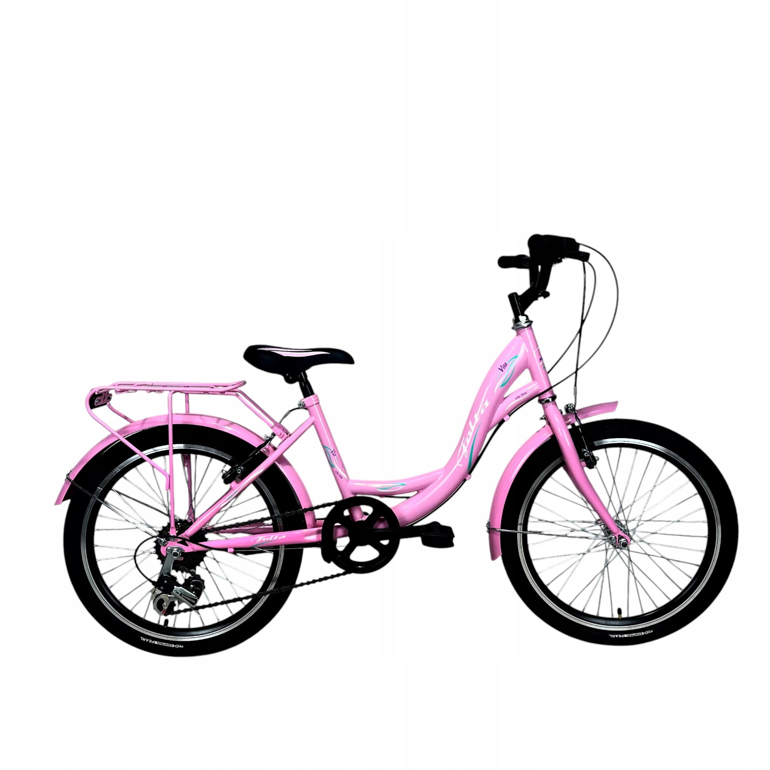 Rower Dziecięcy Folta Vila 20'' Osprzęt Shimano Różowy Połysk+dzwonek