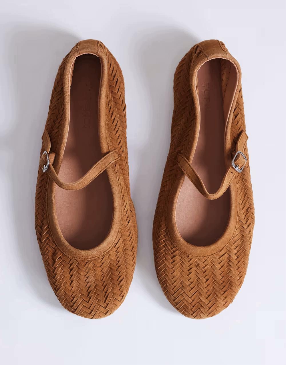Topshop Hnědé Baleríny Z Přírodní Kůže B23__39