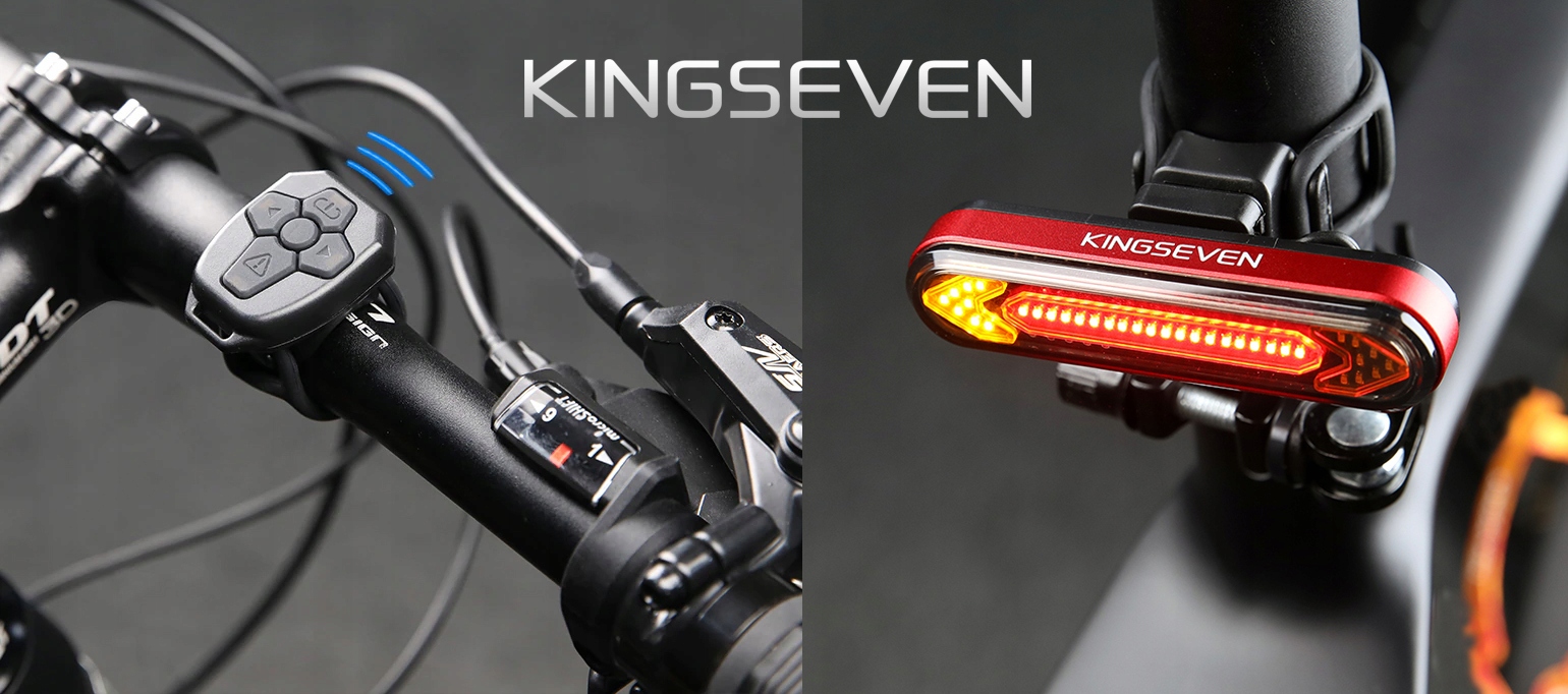 Lampka rowerowa tył USB 36LED 50Lm Funkcja Kierunkowskazy + Stop + Pilot Waga 38 g