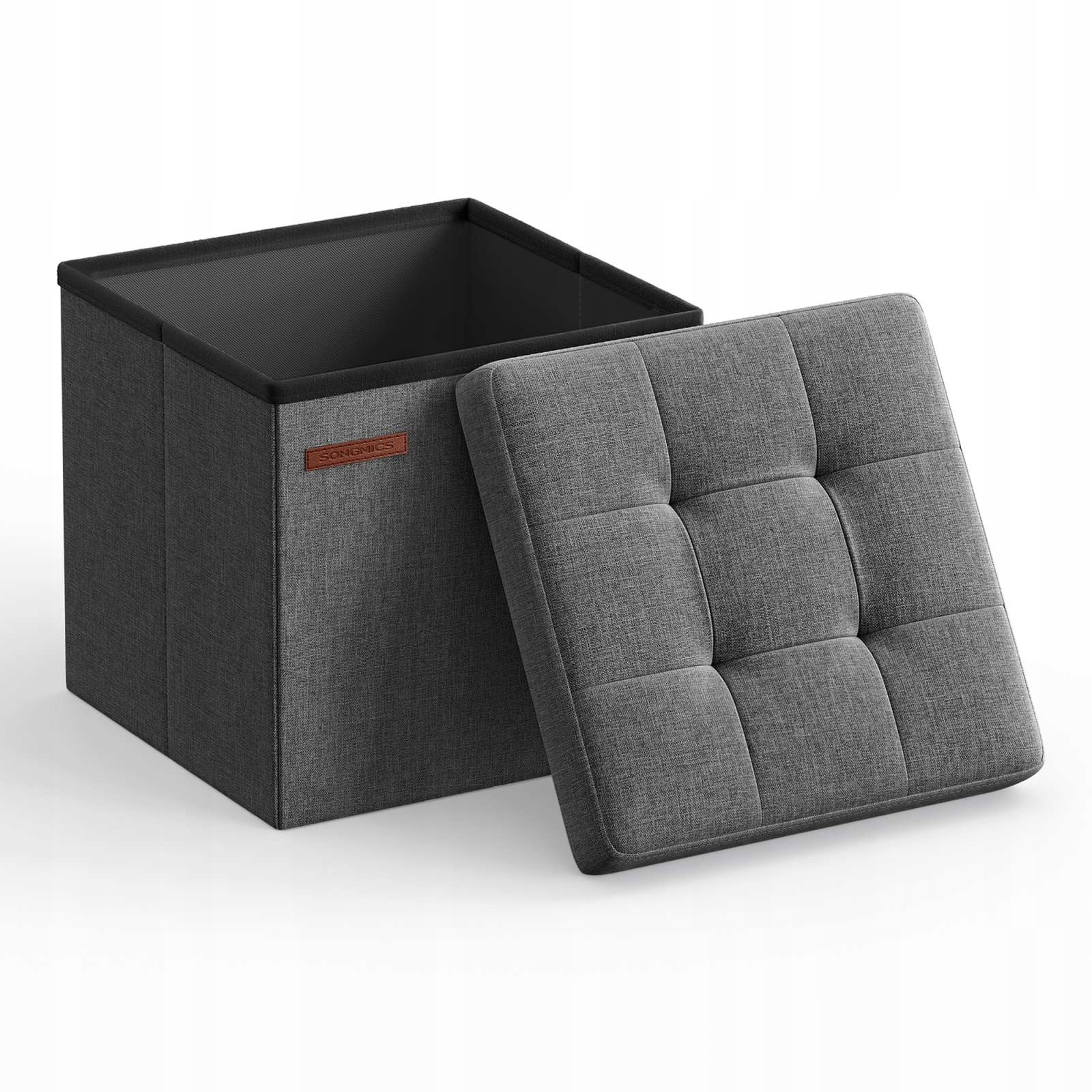 Songmics Taburet pro skladování 30x30x30 Sedák Stolička Podnožka Mdf