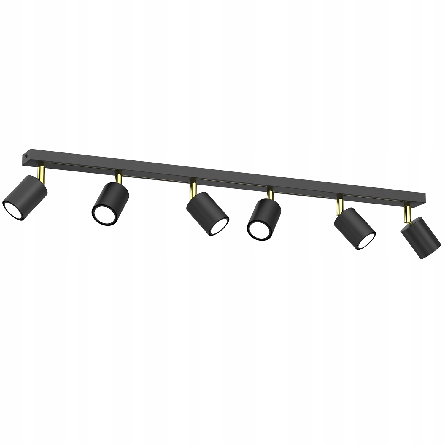 Stropná lampa tmavošedá zlaté reflektory do obývačky 6 bodov 80 cm Luminex
