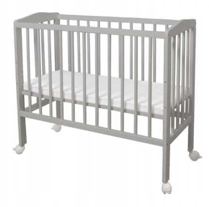 ŁÓŻECZKO DOSTAWNE DOSTAWKA DO ŁÓŻKA 2w1 NIEMOWLĘCE DREWNIANE Z MATERACEM Długość 40 cm