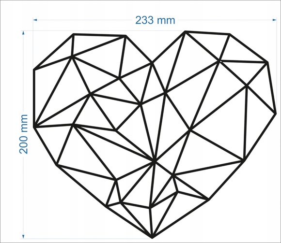 Декор геометрический 3D Лофт Scandi Serce 23x20 Kod producenta serce 23x20