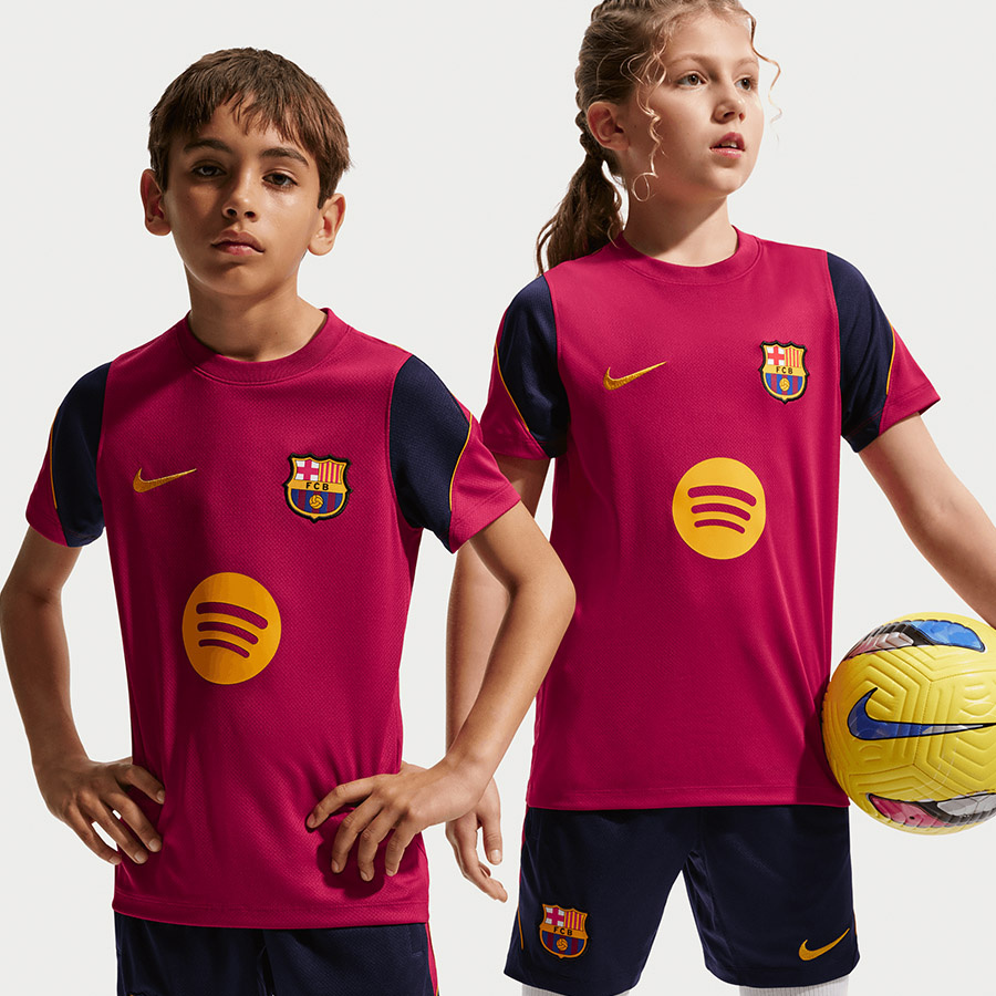 Koszulka Nike Fc Barcelona Strike Ss Top II3237-621 XL (158-170) czerwony